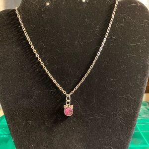 Cute Amethyst Kitty Cat Necklace